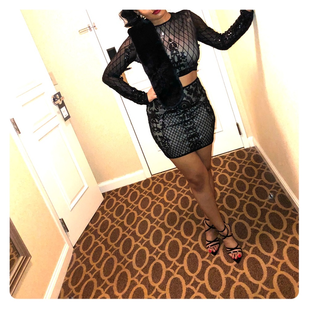 Sequined two piece
